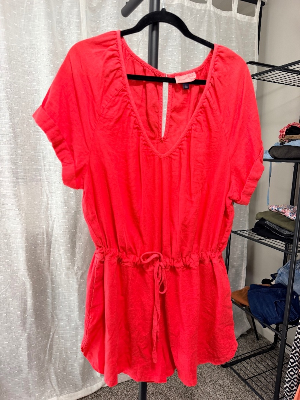 Universal Thread Bright Coral Romper - L
